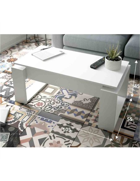 Felix White Coffee Table with Lift up Storage, 3082 - pic 114856 | FastDaddyshop