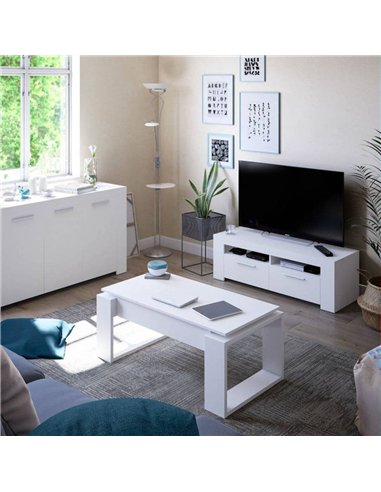 Felix White Coffee Table with Lift up Storage, 3082