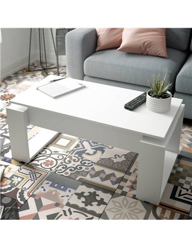 Felix White Coffee Table with Lift up Storage, 3082