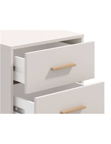 Granada Cashmere And Artisan Oak Effect Bedside Table, 3414
