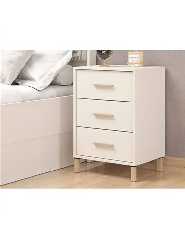 Granada Cashmere And Artisan Oak Effect Bedside Table, 3414
