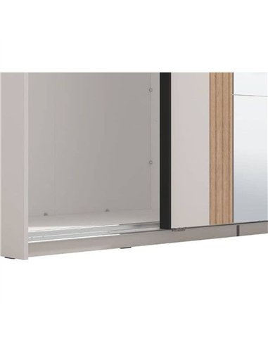 Granada Cashmere And Artisan Oak Effect Sliding Door Wardrobe 220cm, 3411