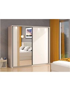 Granada Cashmere And Artisan Oak Effect Sliding Door Wardrobe 220cm, 3411