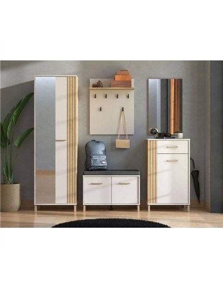 Granada Cashmere And Artisan Oak Effect Slim Narrow Wardrobe, 3454 - pic 114887 | FastDaddyshop