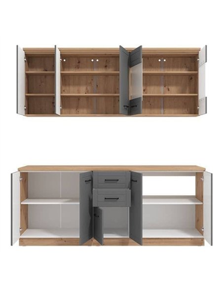 Hudson 200cm Graphite Grey Kitchen Units, 3278 - pic 114902 | FastDaddyshop