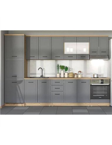 Hudson 200cm Graphite Grey Kitchen Units, 3278