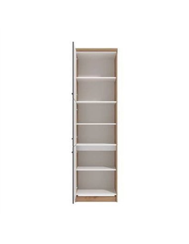 Hudson Grey And Oak Effect Tall 60cm 3 Door Kitchen Larder Unit Pantry Cupboard, 3271