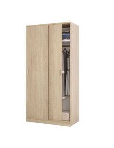 Hansen Canadian Oak Effect Small Narrow Sliding 2 Door Wardrobe, 3211