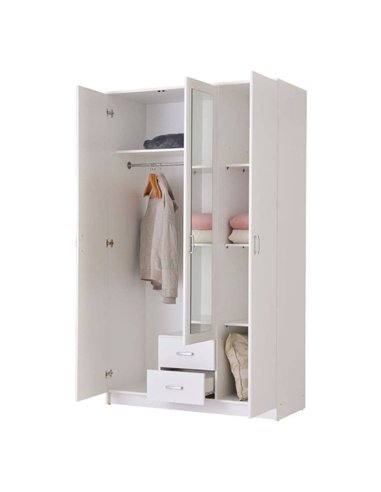 Kano White 3 Door Wardrobe, 3047