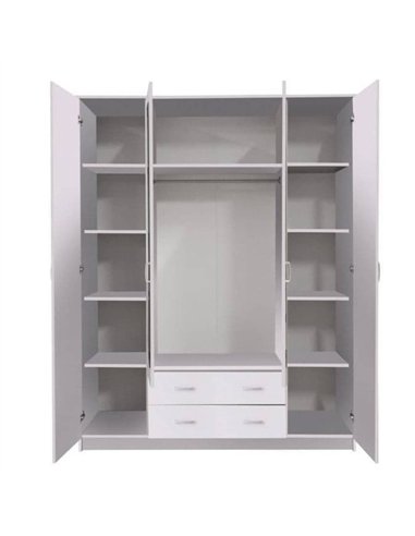 Kano White 4 Door Wardrobe, 3048