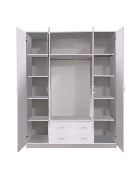 Kano White 4 Door Wardrobe, 3048 - pic 114926 | FastDaddyshop
