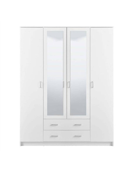 Kano White 4 Door Wardrobe, 3048 - pic 114927 | FastDaddyshop
