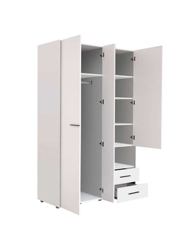 Limone White 3 Door Wardrobe, 3041