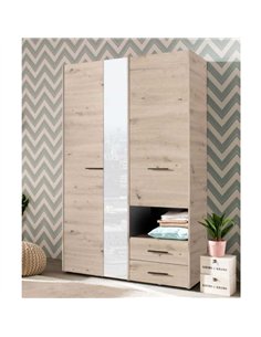 Limone Grey Oak 3 Door Wardrobe, 3042 2