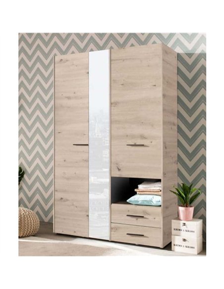 Limone Grey Oak 3 Door Wardrobe, 3042 - pic 114934 | FastDaddyshop