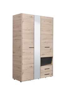 Limone Grey Oak 3 Door Wardrobe, 3042