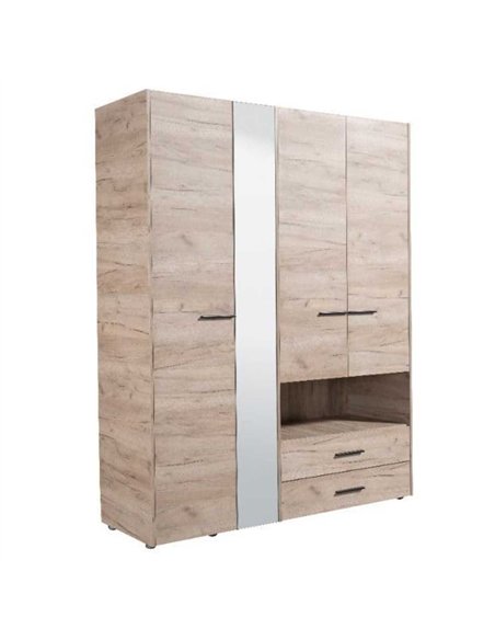 Limone Grey Oak 4 Door Wardrobe, 3044 - pic 114940 | FastDaddyshop