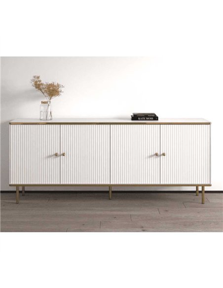 Maison White And Gold 4 Door Wide Sideboard, 3143 - pic 114953 | FastDaddyshop