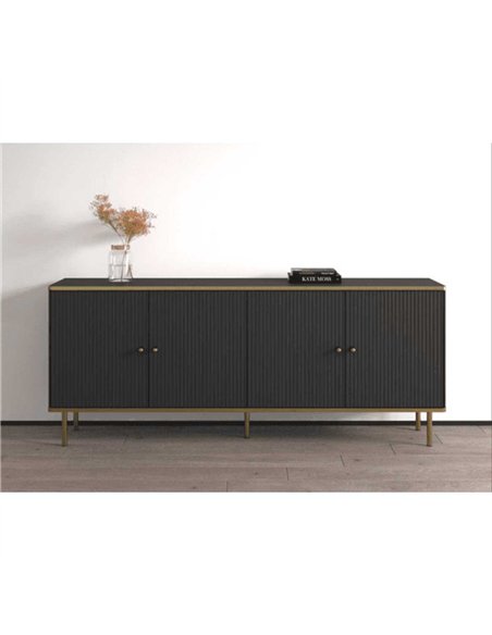 Maison Black And Gold 4 Door Wide Sideboard, 3144 - pic 114957 | FastDaddyshop