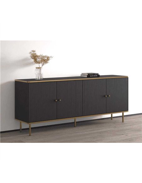 Maison Black And Gold 4 Door Wide Sideboard, 3144 - pic 114958 | FastDaddyshop