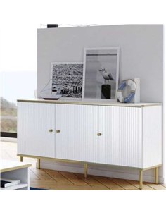Maison White And Gold 3 Door Sideboard, 3145