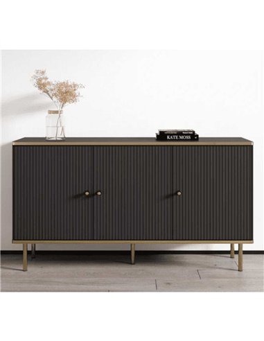 Maison Black And Gold 3 Door Sideboard, 3146