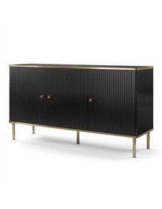 Maison Black And Gold 3 Door Sideboard, 3146
