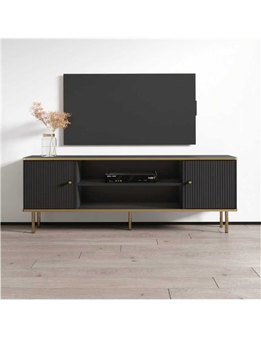 Maison Black And Gold TV Unit, 3148
