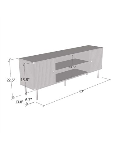Maison Black And Gold TV Unit, 3148