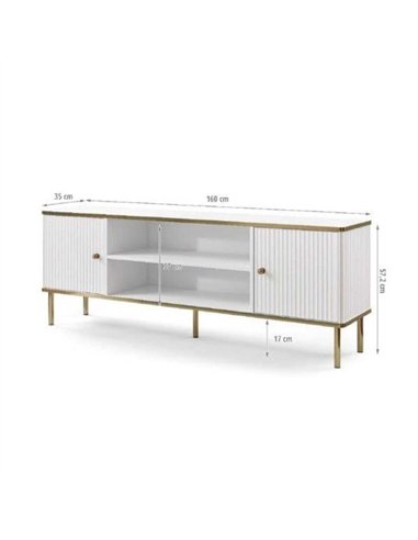Maison White And Gold TV Unit, 3147