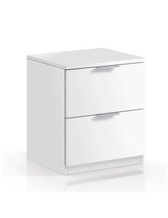 Nina 2 Drawer Bedside Cabinet Artic White, 2696