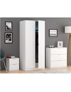 Nina 2 Drawer Bedside Cabinet Artic White, 2696 2