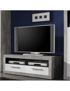 Pietra 120cm TV Cabinet Grey and White Gloss, 2702