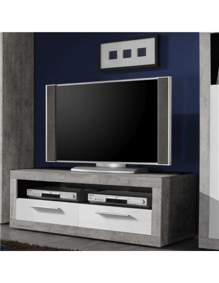 Pietra 120cm TV Cabinet Grey and White Gloss, 2702 - pic 114981 | FastDaddyshop