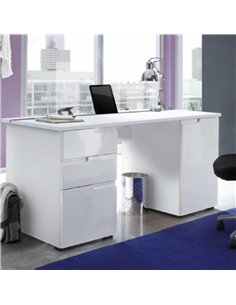 Santino Large White Computer Desk S15, 2617