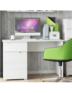 Santino White Gloss Computer Desk S14, 2619