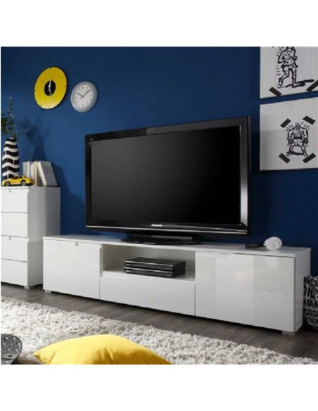 Santino White High Gloss TV Cabinet S9, 2623 - pic 115019 | FastDaddyshop