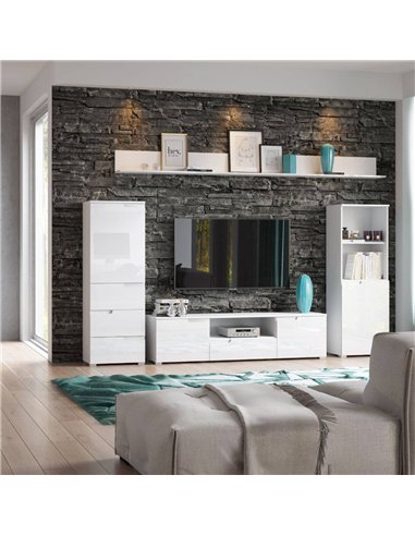 Santino White High Gloss TV Cabinet S9, 2623
