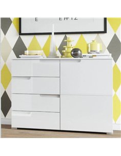 Santino White Narrow Sideboard S5, 2618 2