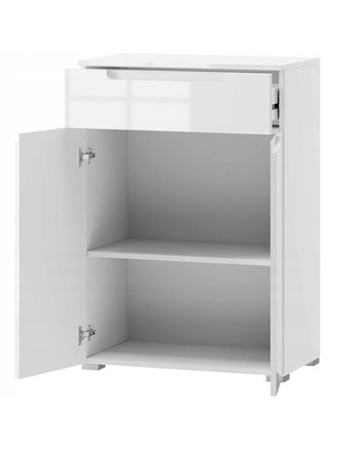 Santino White High Gloss Tall Sideboard S19, 2929