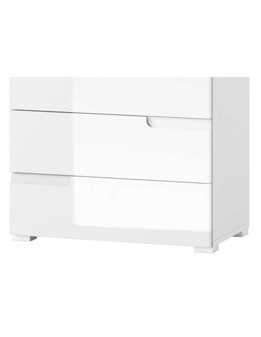 Santino White High Gloss Narrow Chest of Drawers S2, 2927