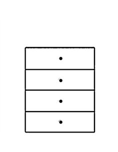 Santino White High Gloss Narrow Chest of Drawers S2, 2927 2