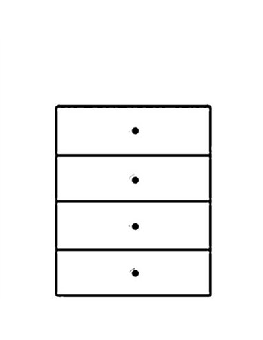 Santino White High Gloss Narrow Chest of Drawers S2, 2927