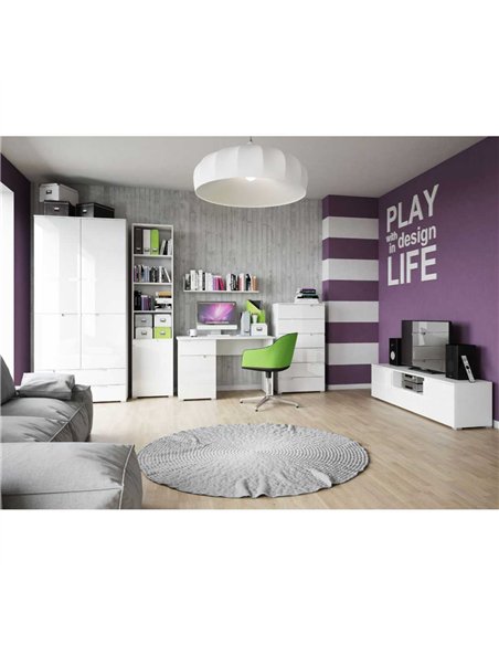 Santino White High 2 Door 2 Drawer Wardrobe S28, 2925 - pic 115036 | FastDaddyshop