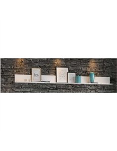 Santino White Gloss Long Floating Wall Shelf S24, 2939 2
