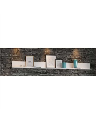 Santino White Gloss Long Floating Wall Shelf S24, 2939