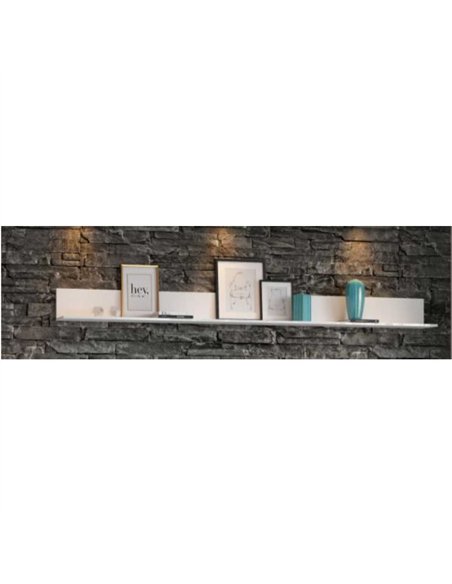Santino White Gloss Long Floating Wall Shelf S24, 2939 - pic 115038 | FastDaddyshop