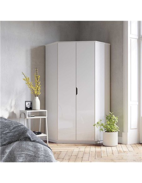 Santino White High Gloss Corner Wardrobe, 2943 - pic 115039 | FastDaddyshop