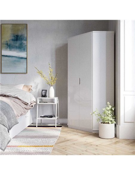 Santino White High Gloss Corner Wardrobe, 2943 - pic 115042 | FastDaddyshop