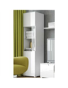 Santino White Gloss Tall 1 Glass Door Display Unit S25, 2951